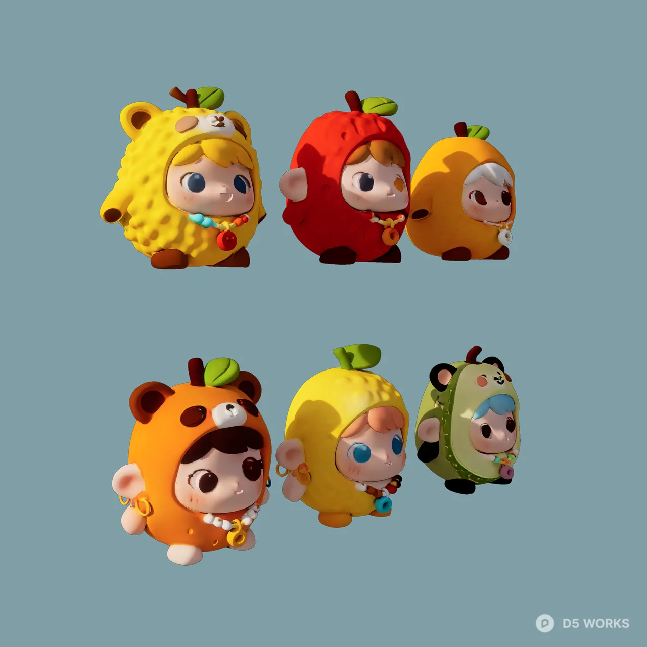 ACTION FIGURE - FRUITI CHARACTER VOL.1 3d model thumbnail 2