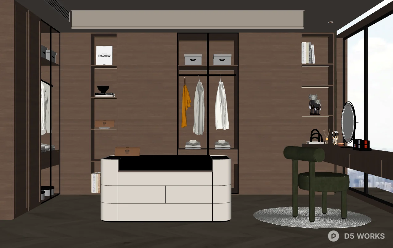 Walk-in Closet 3d model thumbnail 2