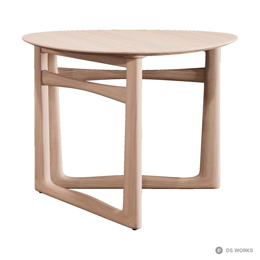 Drop Leaf Side Table 3d model - Image 1