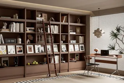 Mid-Century Modern Study Room