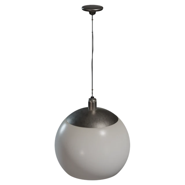 Modern Oval Glass Pendant Light 3d model