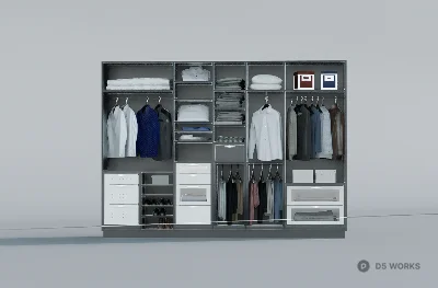 Minimalist Wardrobe Cabinet 3d model - Image 1