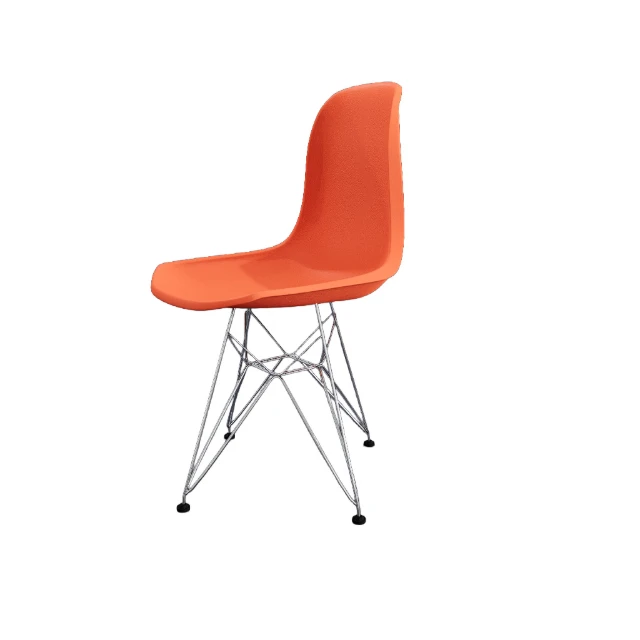 Mid-Century Modern Red Shell Chair 3d model