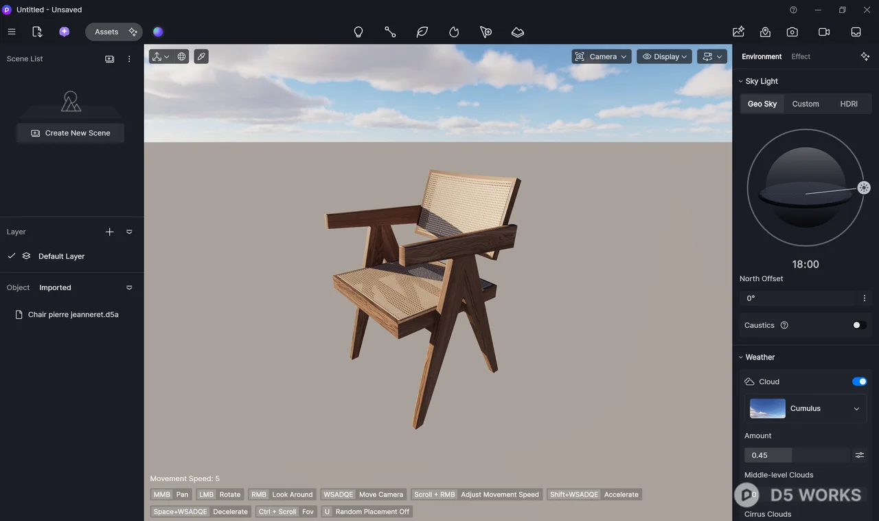 Dining Chair 3d model thumbnail 2