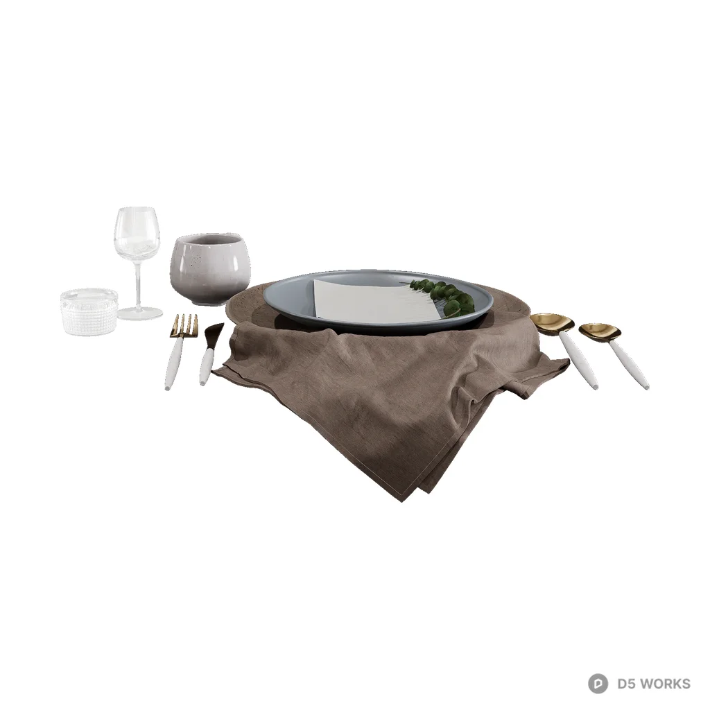 Tableware Set 05 3d model - Image 1