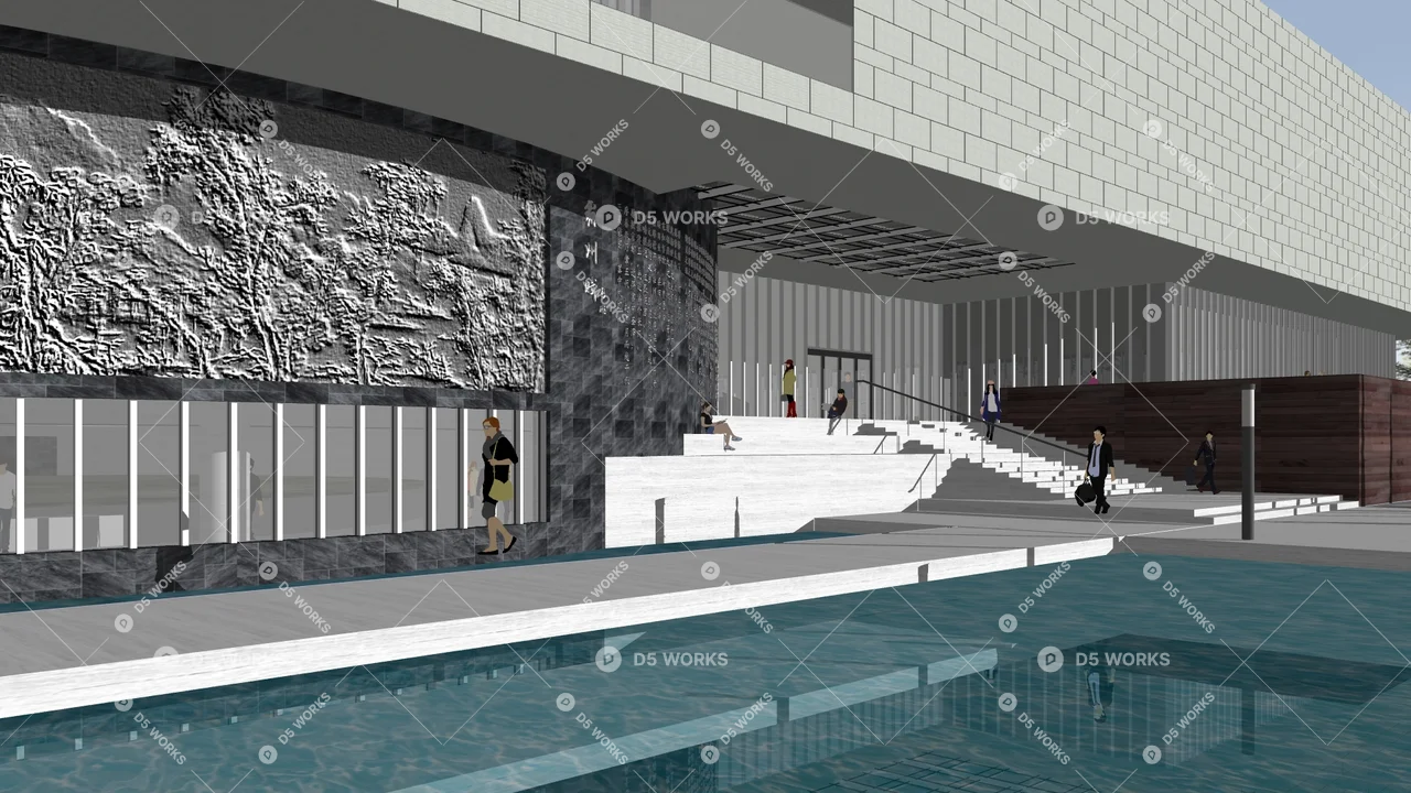 Exhibition Hall 3d model thumbnail 3