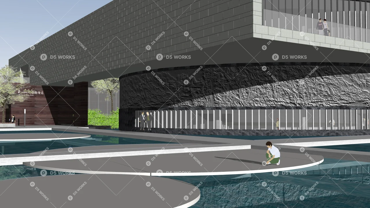 Exhibition Hall 3d model thumbnail 5