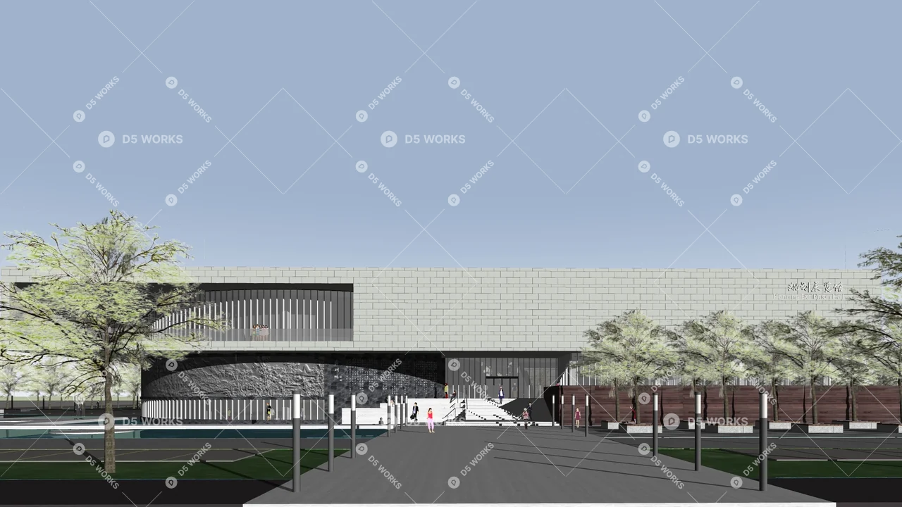 Exhibition Hall 3d model thumbnail 4