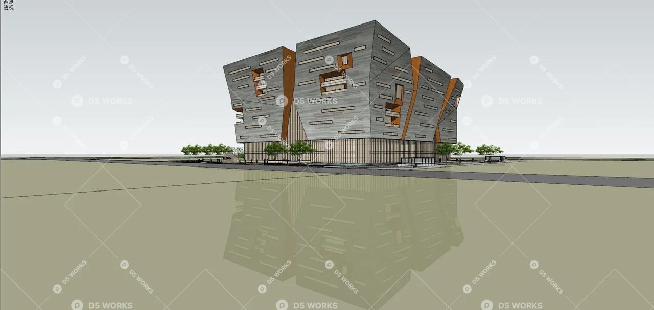 Office Buildings 3d model thumbnail 9