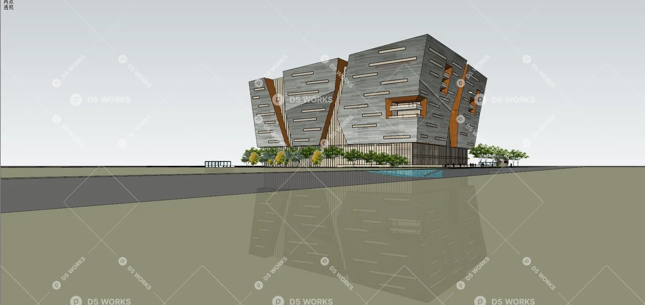 Office Buildings 3d model thumbnail 6