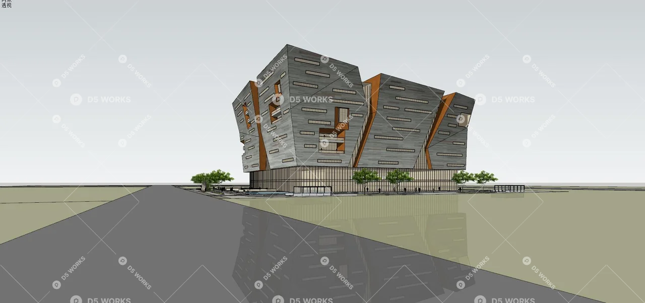 Office Buildings 3d model thumbnail 5