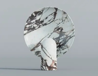 Marble Texture Sculpture Table Lamp 3d model