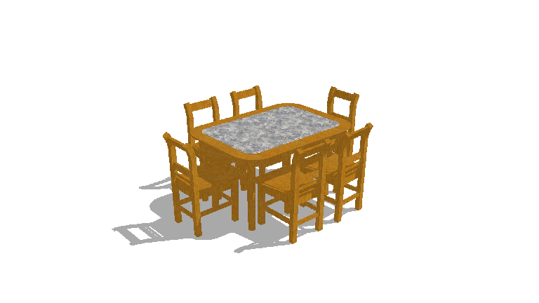 Chinese Dining Table & Chairs Set