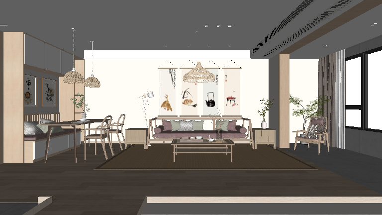 Scandinavian Living & Dining Room