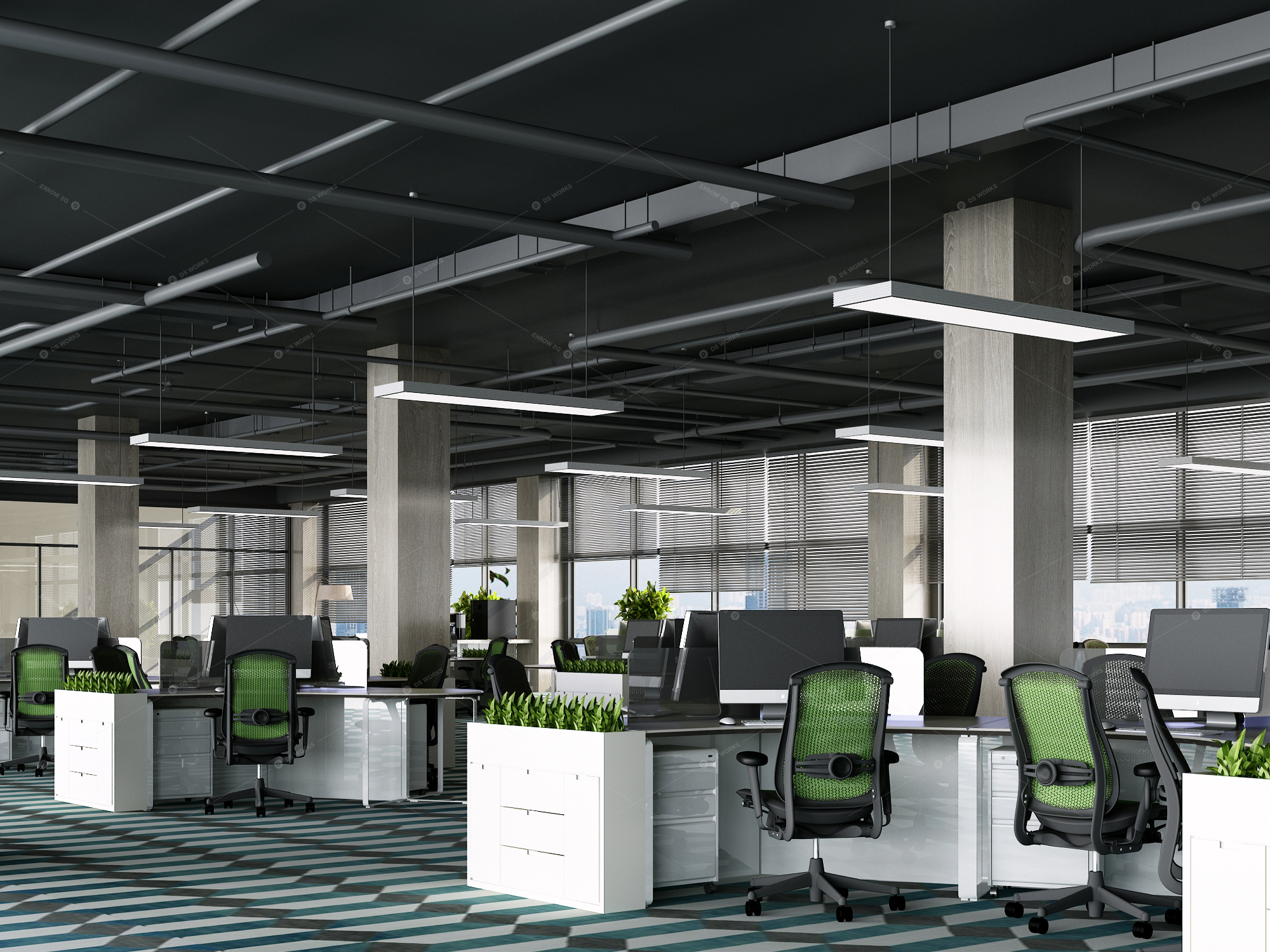 Office Spaces 3D Models