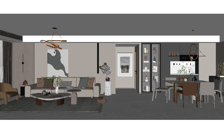 Modern Living & Dining Room