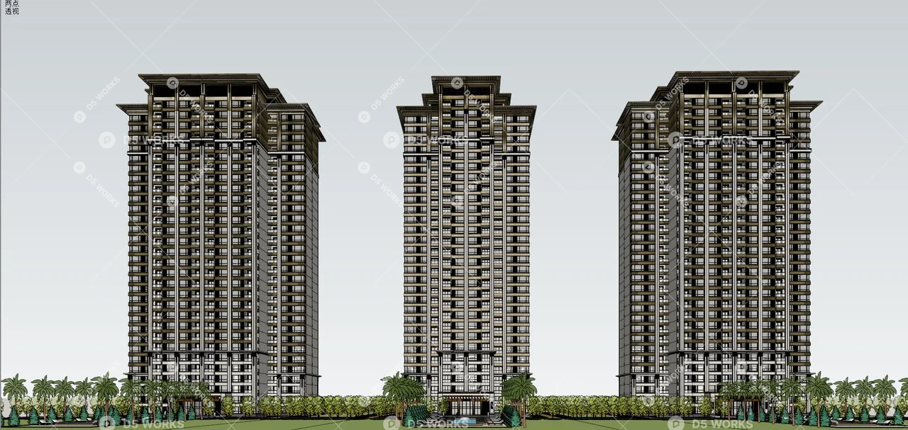 High-Rise Residence 3d model thumbnail 2