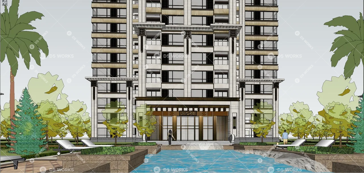 High-Rise Residence 3d model thumbnail 3