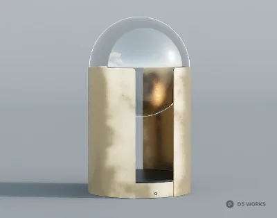 Minimalist Dome Table Lamp 3d model - Image 1