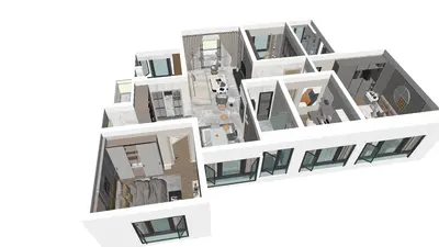 Modern Indoor Aerial View