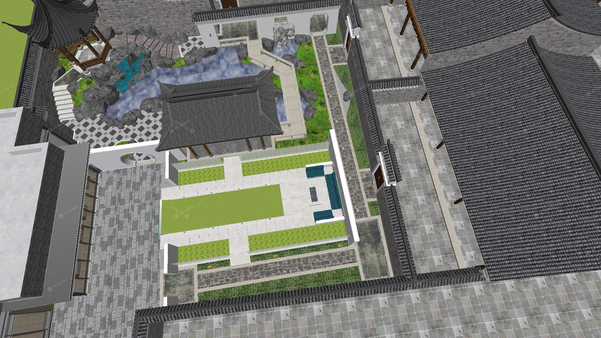 Courtyard Landscape 3D Models