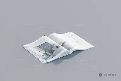 Open Book With Architectural Imagery 3d model - Image 1