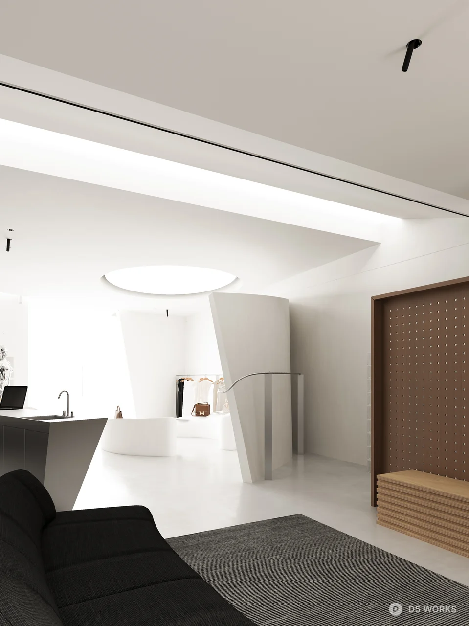 Minimalist Fashion Boutique Interior 3d model thumbnail 8