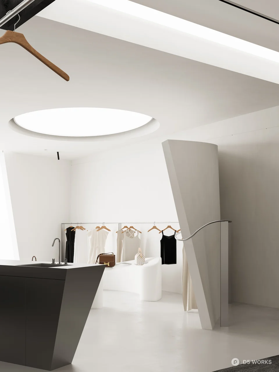 Minimalist Fashion Boutique Interior 3d model thumbnail 5