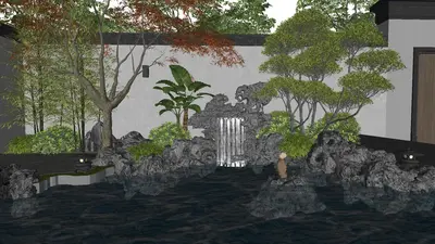 Modern Rockery & Water Features