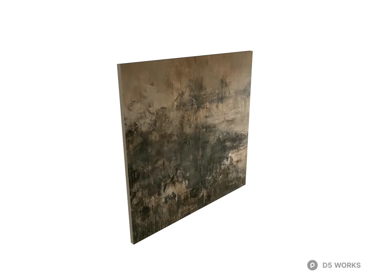 Earth Tone Textured Oil Painting 3d model thumbnail 2