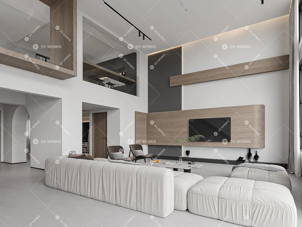 Minimalist Home Dining Space with Integrated Island 3d model thumbnail 2