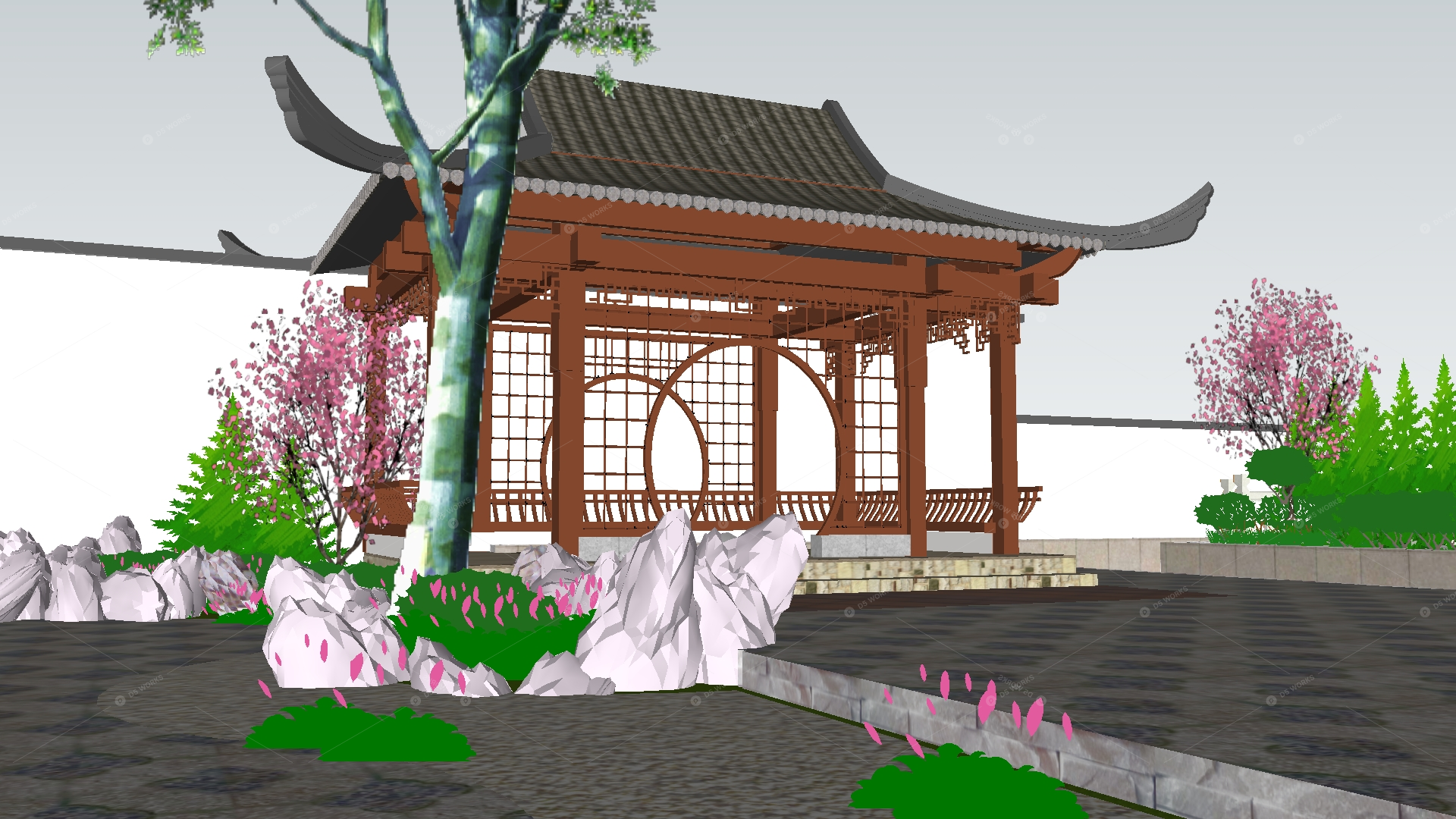 Courtyard Landscape 3D Models 2