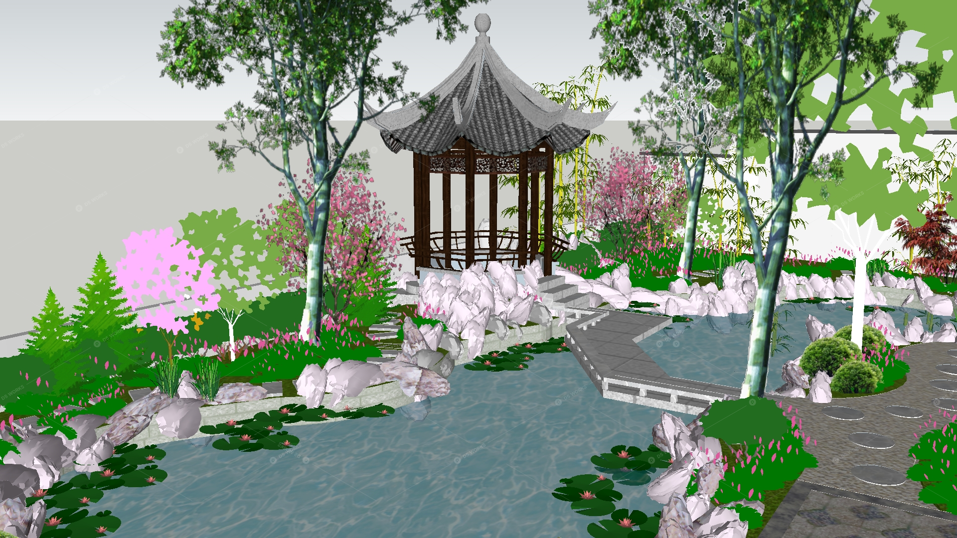 Courtyard Landscape 3D Models 7
