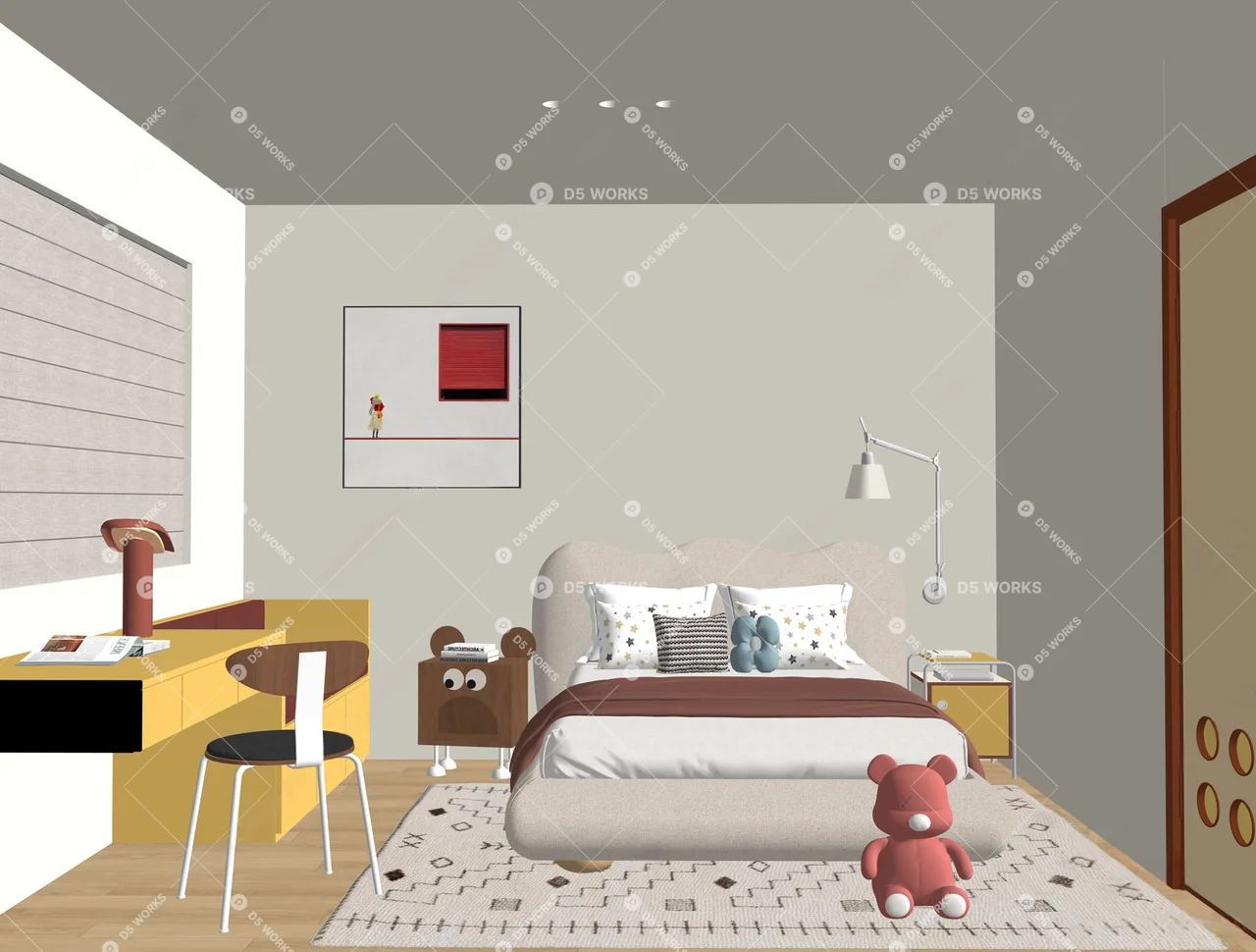Girl’s Room 3d model thumbnail 2