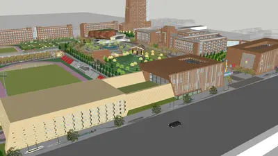 School Building 3d model