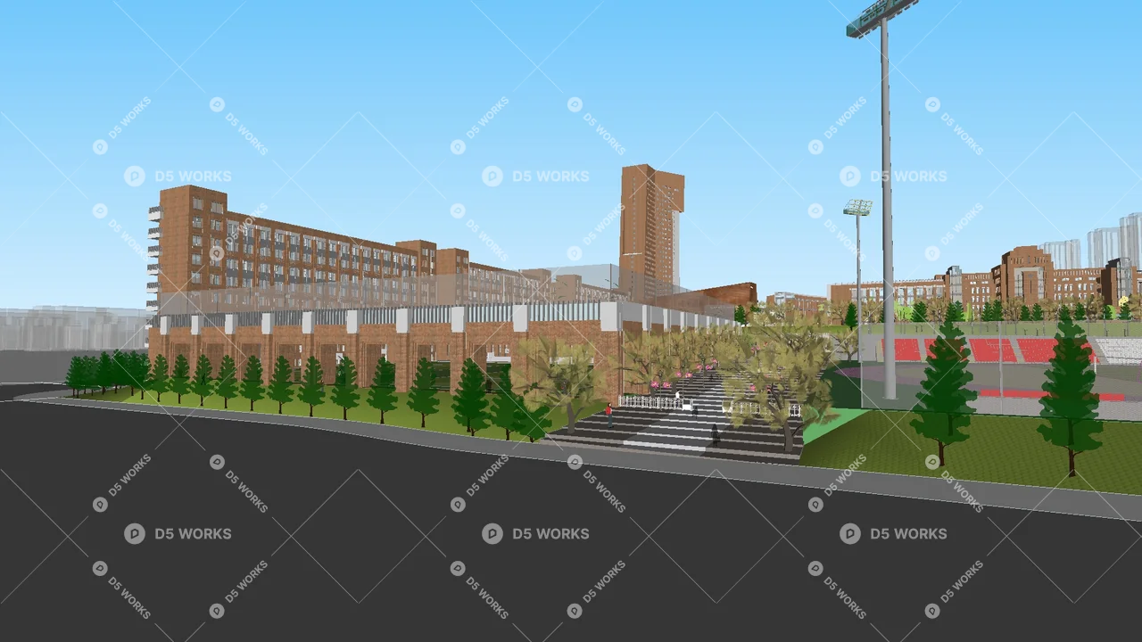 School Building 3d model thumbnail 11