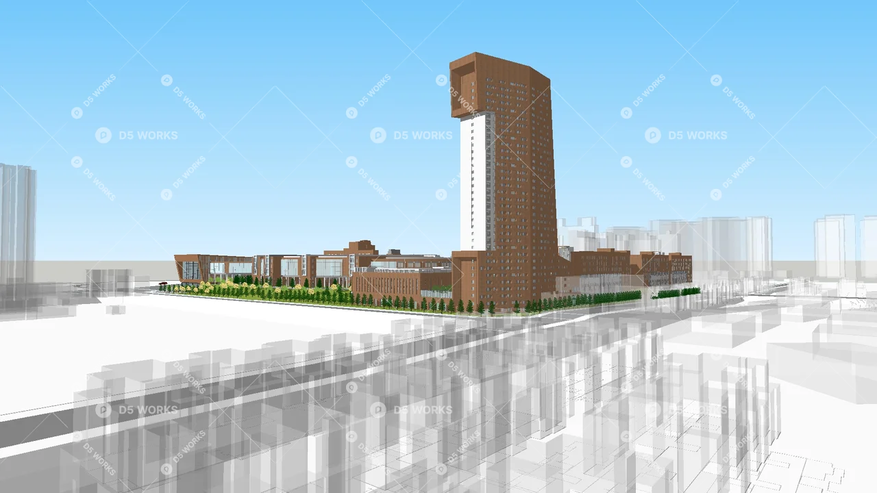 School Building 3d model thumbnail 19