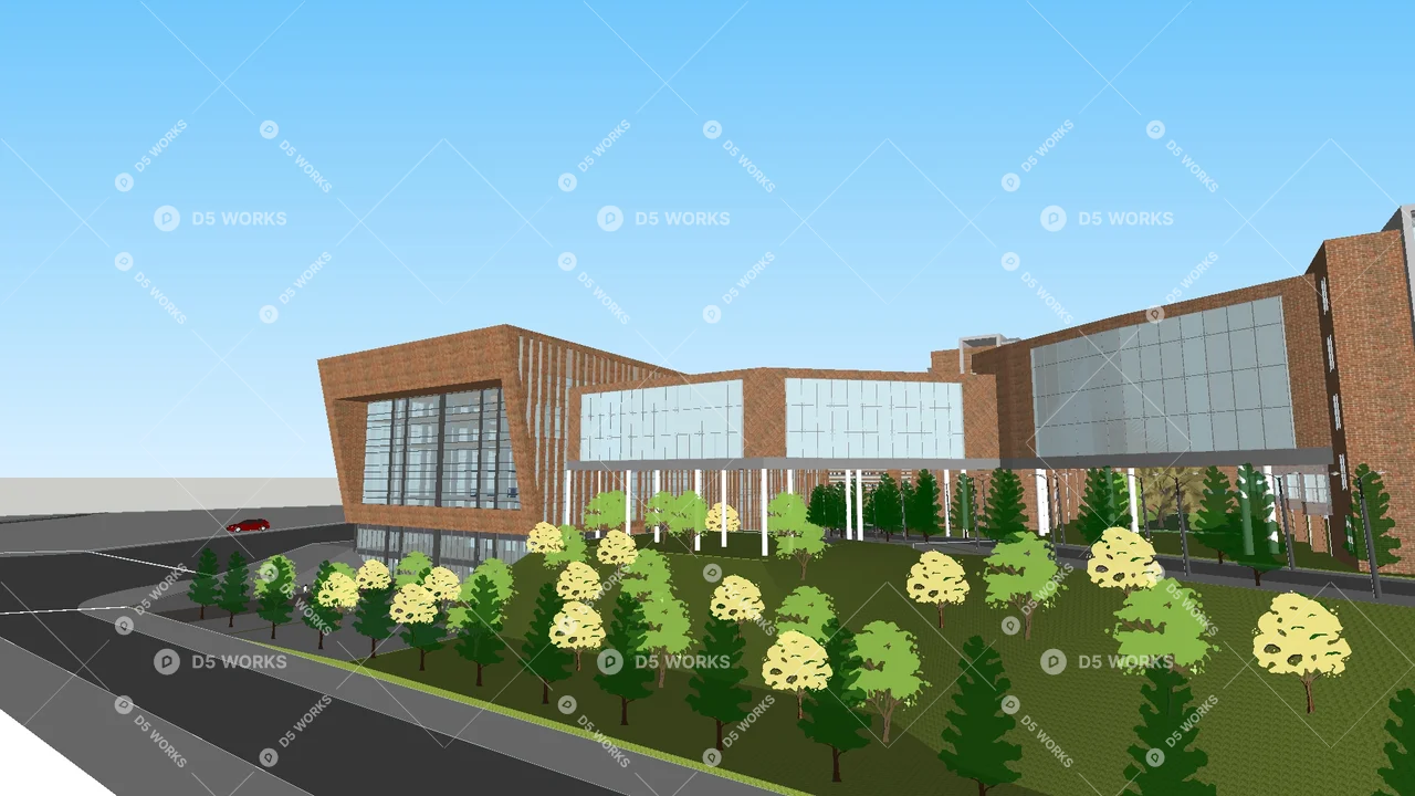 School Building 3d model thumbnail 15