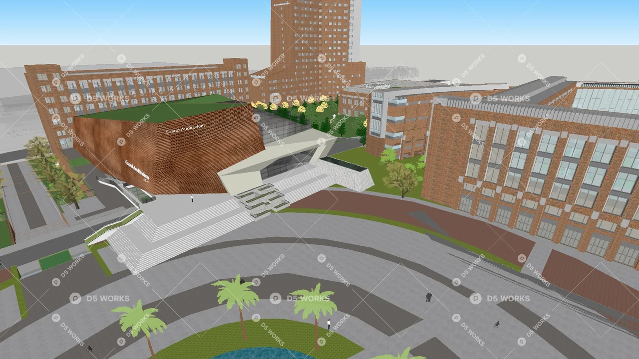 School Building 3d model thumbnail 7