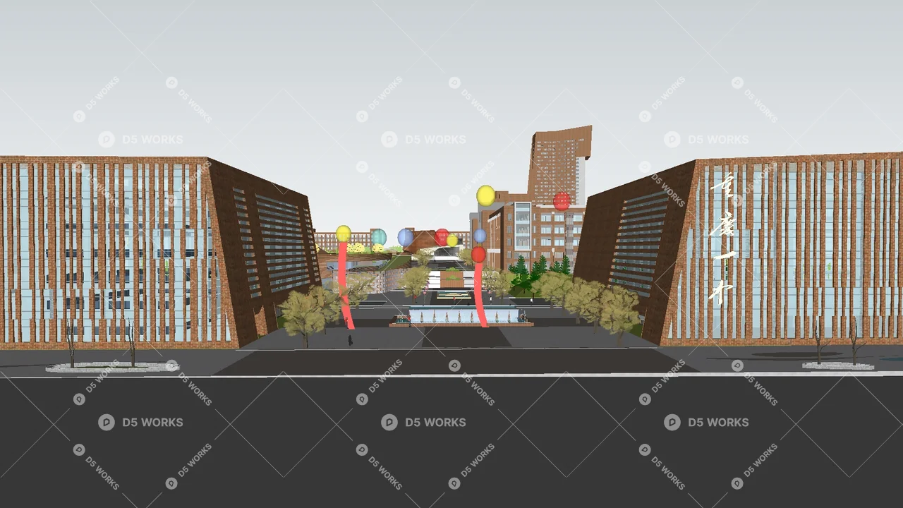 School Building 3d model thumbnail 4