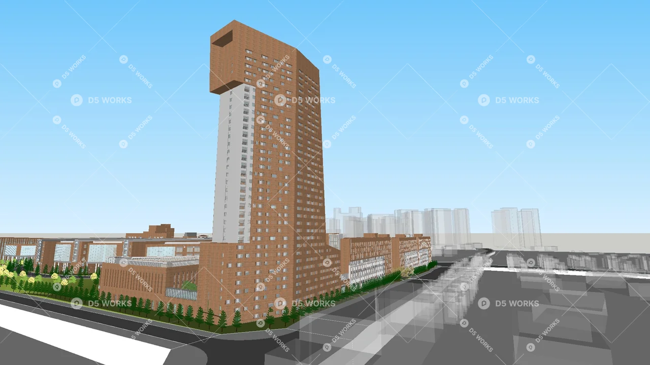 School Building 3d model thumbnail 14