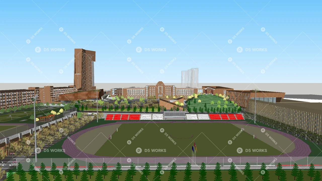 School Building 3d model thumbnail 10