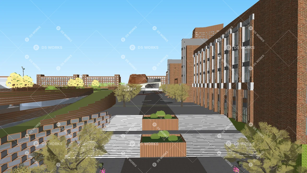 School Building 3d model thumbnail 5