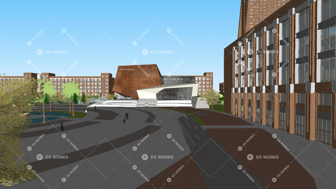 School Building 3d model thumbnail 6