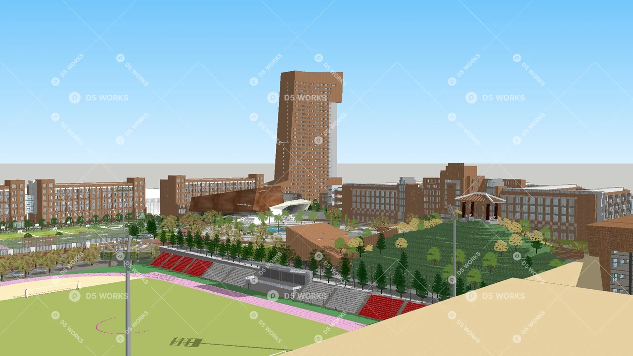 School Building 3d model thumbnail 17