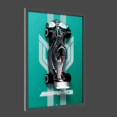 Race Car Picture Frame Decoration Model 3d model