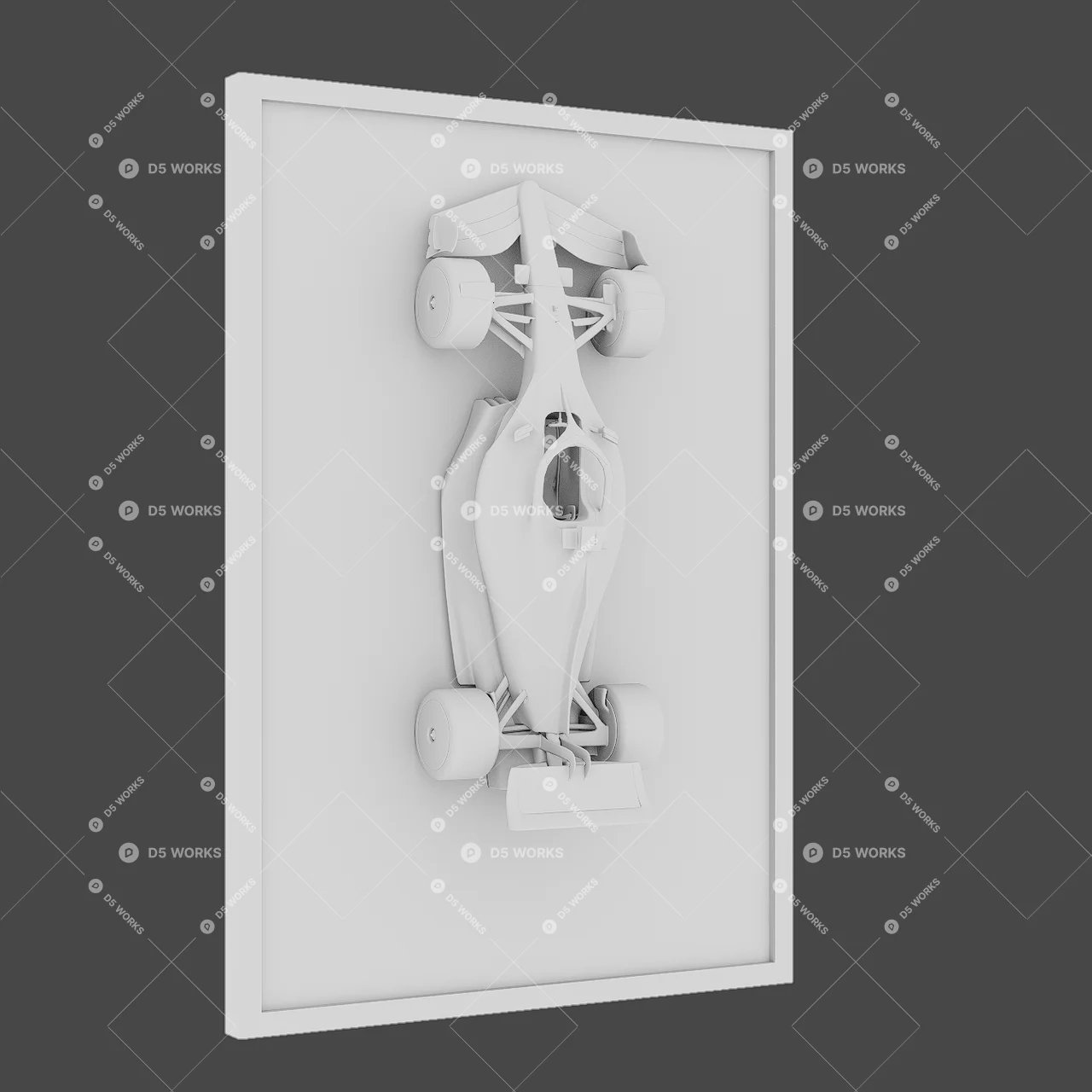 Race Car Picture Frame Decoration Model 3d model thumbnail 3