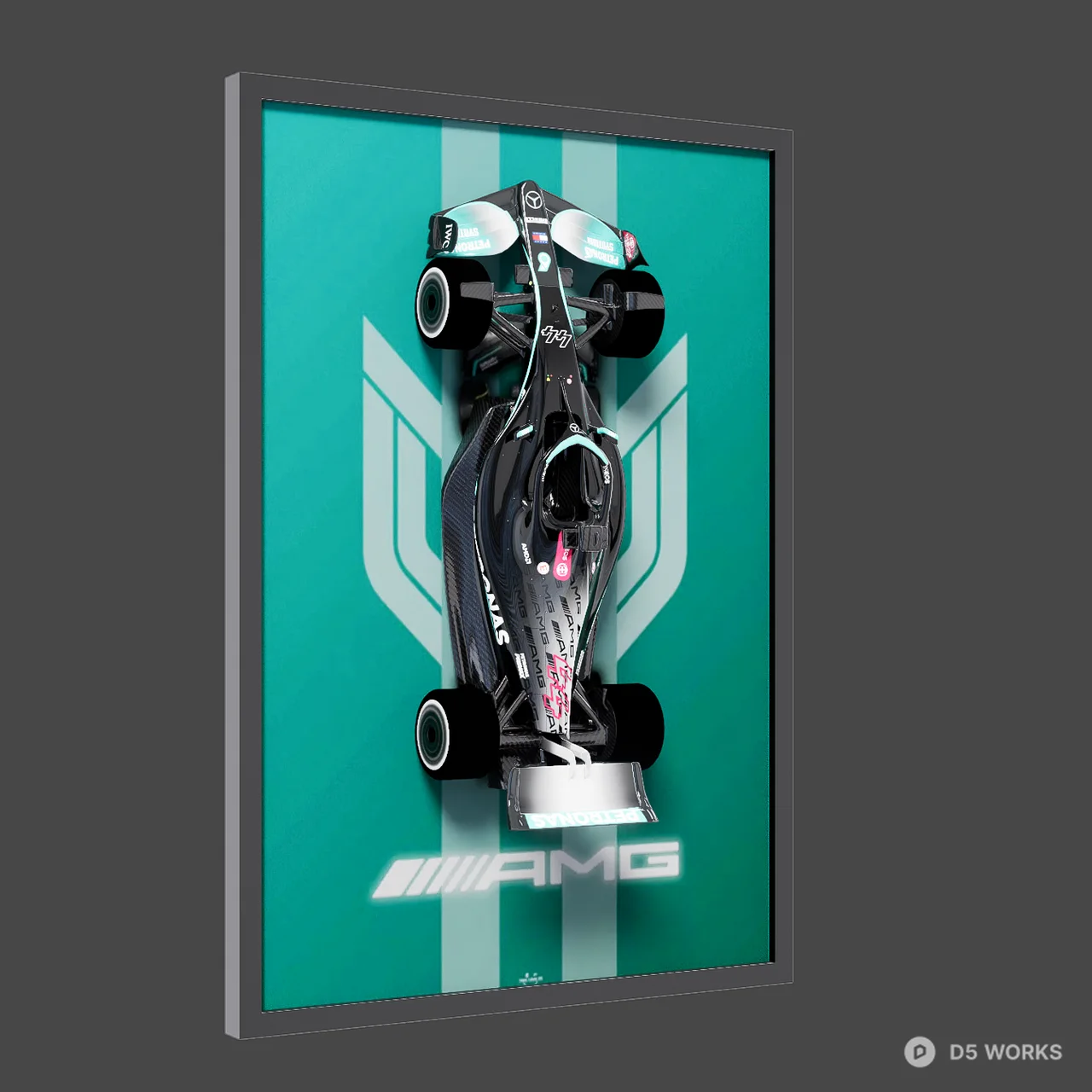 Race Car Picture Frame Decoration Model 3d model - Image 1