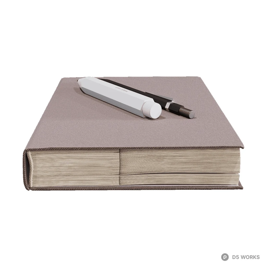 Tabletop stationery set 04 3d model - Image 1