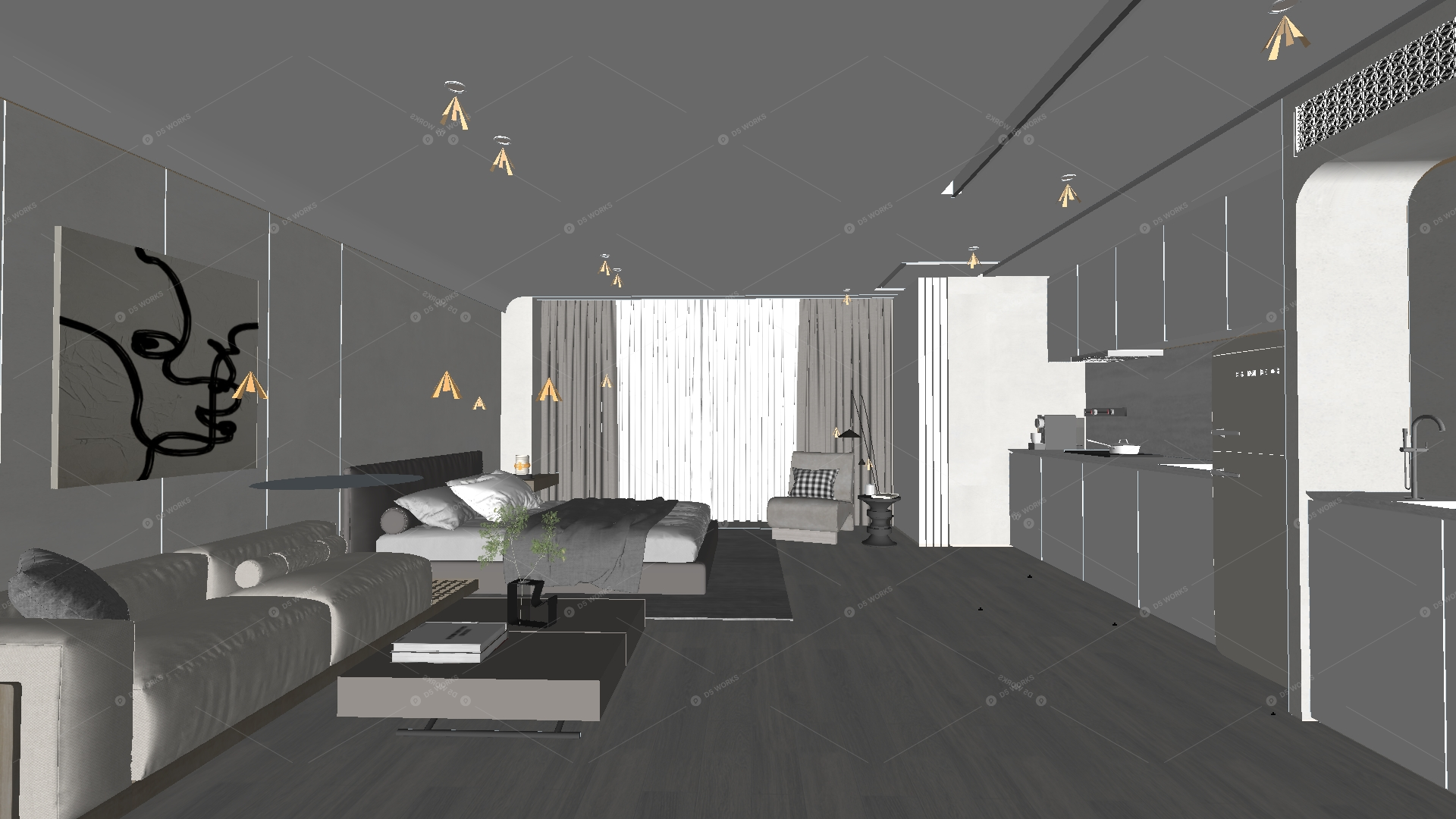 Studio Apartments 3D Models